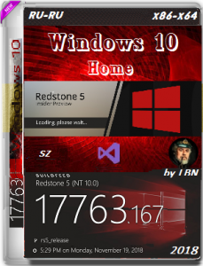 Windows 10 Home 17763.167 RS5 RTM SZ by Lopatkin (x86-x64) (2018) [Rus]