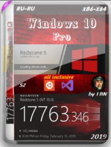Windows 10 Pro 17763.346 RS5 RTM SZ by Lopatkin (x86-x64) (2019) [Rus]