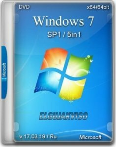Windows 7 SP1 5in1 by Elgujakviso Edition v.17.03.19 (x64) (2019) [Rus]