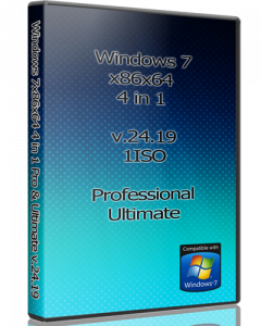 Windows 7 4in1 Pro & Ultimate by UralSOFT v.24.19 (x86-x64) (2019) [Rus]