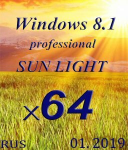 Windows 8.1 Professional SUN LIGHT by novik (mini+Portable) (x64) (01.2019) [Rus]